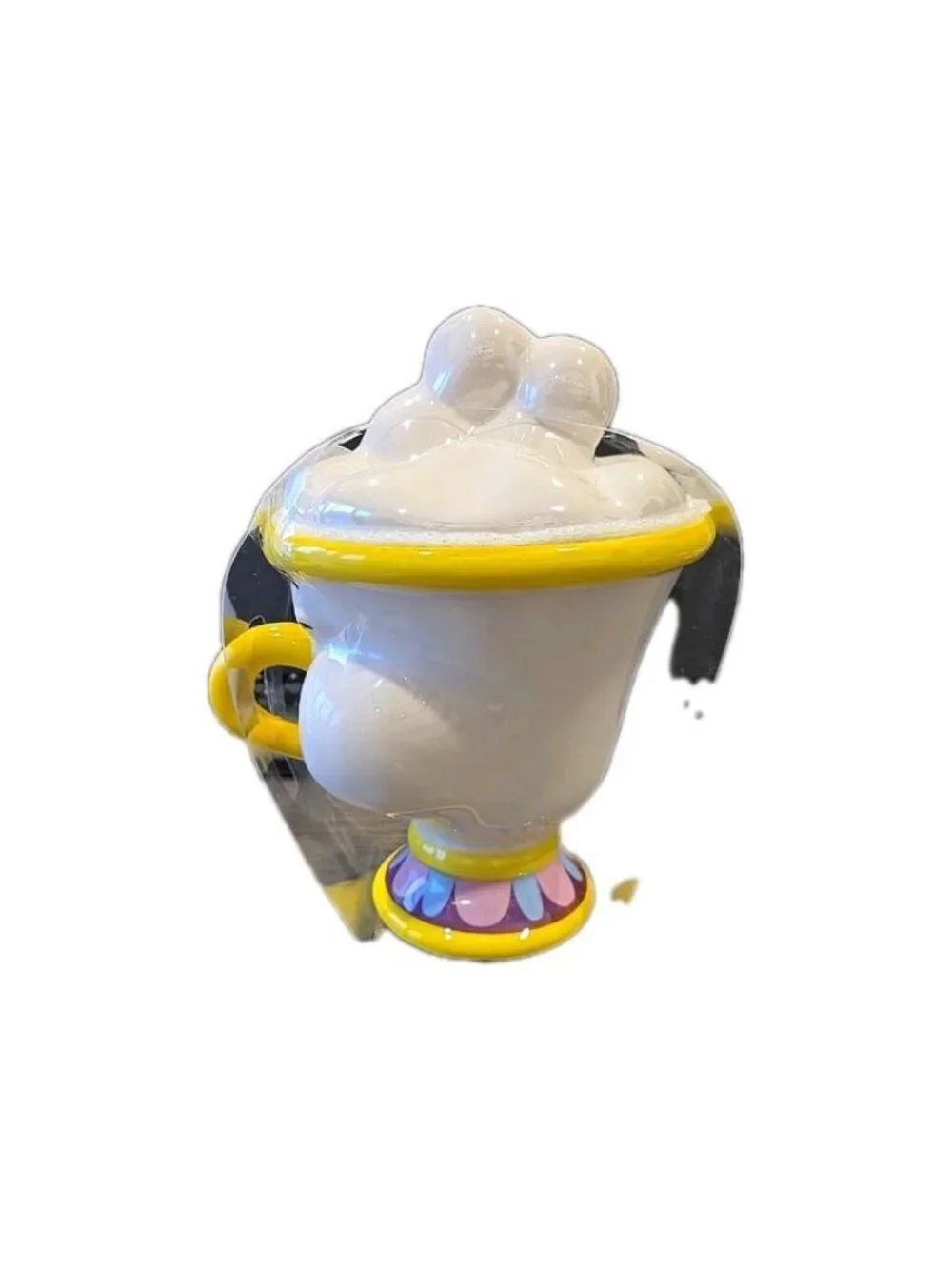 New Disney Beauty And The Beast Chip Blowing Bubbles Coffee Mug Ceramic Tea Cup
